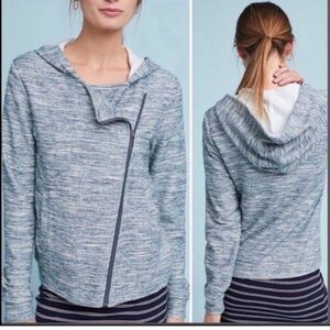 Anthropologie Saturday Sunday Blue Marled Moto Jacket